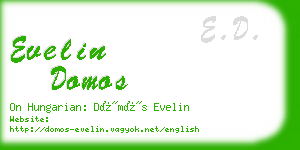 evelin domos business card